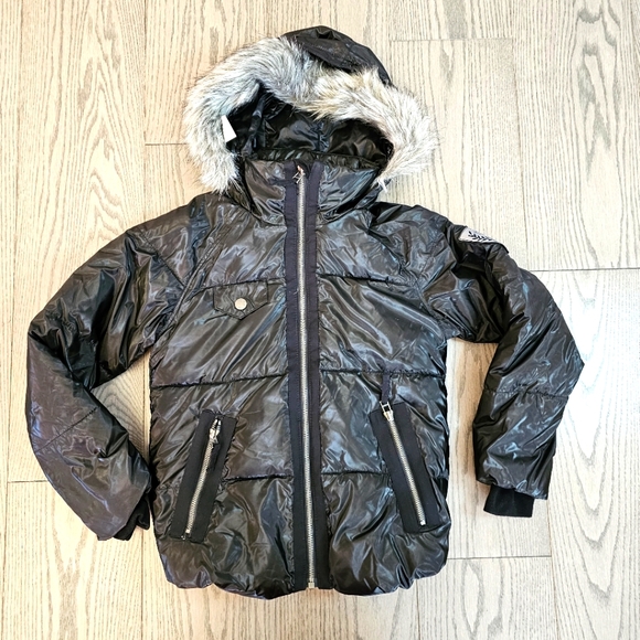 Kids winter Jacket, black, size S (8) - Picture 1 of 11